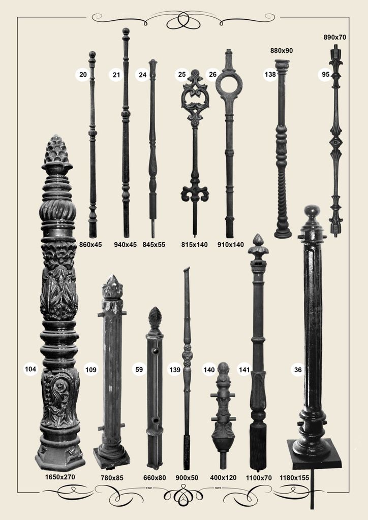 Столбы, столбики, балясины для создания всевозможных ограждений и т,д в ассортименте и под индивидуальный заказ