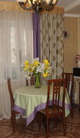Комплект штор и скатерть для кухни - столовой