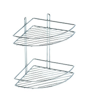 Полка для ванной двухярусная угловая овальная 4893-2 mixline