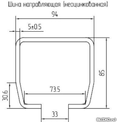 Шина направляющая неоцинкованная 7 м