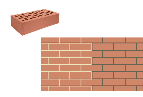 Кирпич утолщенный пустотелый лицевой «Абрикос» М 150, 175 250х120х88