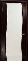 Дверь межкомнатная Волна шпон венге ДО со стеклом молочный триплекс