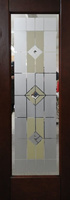 Дверь межкомнатная Рубикон Б-П со стеклом "Прима" шпон анегри тон-1