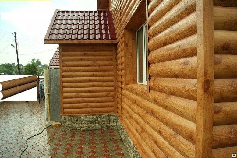 Блок хаус металлический под дерево фото Металлосайдинг "L-брус", цвет - сосна(0,5мм) в Первоуральске. Цена товара 980 ру