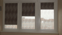 Двойные рулонные шторы на окна в кабинете