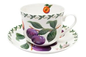Чашка с блюдцем чайная 480 мл, Слива, Maxwell & Williams Фруктовый сад (54387al)