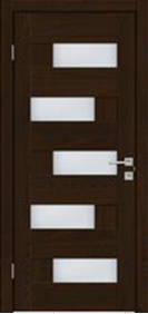 Межкомнатная дверь Triadoors остекление: SATINATO модель: 568, капучино