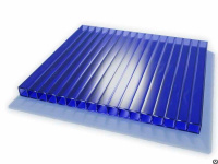 Сотовый поликарбонат 8 мм синий Novattro 2,1x6 м (12,6 кв,м), лист