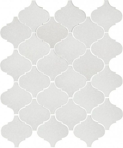 Керамическая плитка мозаичная 26x30 Арабески глянцевый белый