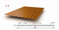 Профлист С-8 Стандарт покрытие с двух сторон Полиэстер 0,45 мм