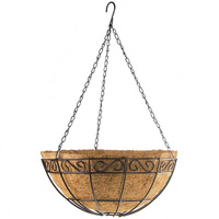 Кашпо подвесное Palisad с орнаментом, с кокосовой корзиной диаметр 30см 69004