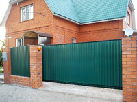 Откатные ворота DoorHan алюминиевые 2300х2500 зеленый