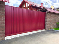 Откатные ворота DoorHan алюминиевые 2600х2500 красный