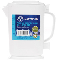 Чайник электрический Мастерица эч-1,0/0,8-220б белый