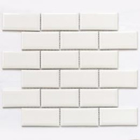 Керамическая мозаика Brick White 287,5x292 мм чип 45x95x6 мм