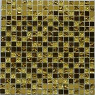 Стеклянная мозаика Mirror gold 300x300 мм чип 15x15x4 мм