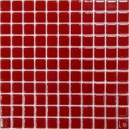 Стеклянная мозаика Red glass 300x300 мм чип 4x25x25 мм