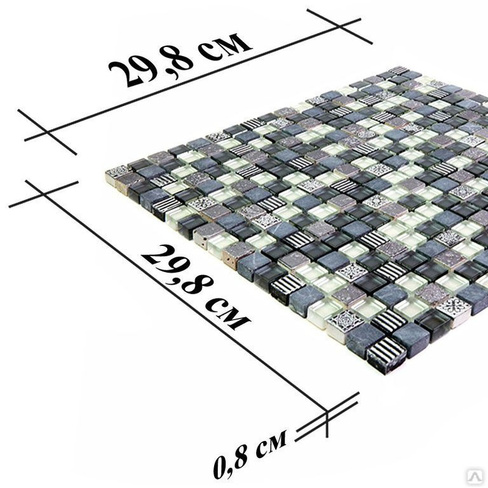 Мозаика стекло и мрамор агломерат Natural BDA-1514