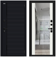 Дверь входная Лайнер-3 Total Black/Off-white BRAVO