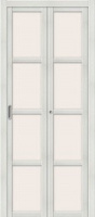 Дверь межкомнатная складная экошпон FD SLIDE Matelux со стеклом Bianco