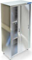 Шкаф с дверьми нейтральный кухонный СТК-163/2000 (2000x500x1750 мм) из нержавеющей стали Техно ТТ