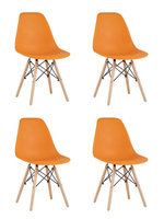 Стул Style DSW оранжевый x4 Eames DSW оранжевый, литой полипропилен, стальн