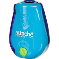 Точилка для карандашей Attache Selection Twister с контейнером пластиковая синяя