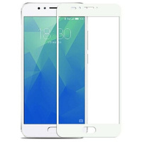Защитное стекло на Meizu M5, Silk Screen 2.5D, белый Locase