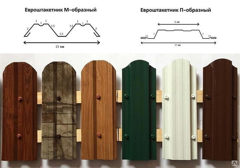 Штакетник металлический 2.0 м ст, RAL