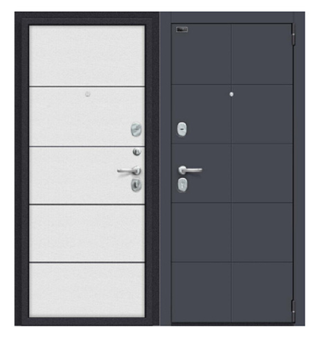 Металлическая входная дверь PORTA S-3 10/П50 GRAPHITE PRO 880Х2050 / 980X20