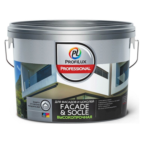 Краска акриловая Profilux Professional Facade & Socle высокопрочная (13кг)