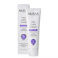 Вита-крем для рук и ногтей защитный с пребиотиками и ниацинамидом Vita Care Cream Aravia (Россия)