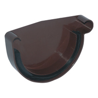 Заглушка желоба ПВХ Profil правая D90мм коричневая