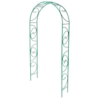 Арка садовая разборная Узор-1 120х30х250см металл зелёная
