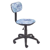 Кресло офисное ЭРГО без подлокотников, 395х420х720(940) мм, синяя карта, ткань