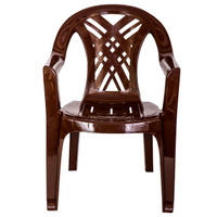 Кресло Салют 660x600x840мм шоколад пластик в асс-те