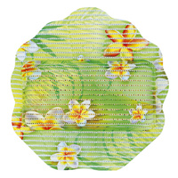 Подушка в ванну ВИЛИНА Релакс Цветы 33х33см ПВХ зеленая