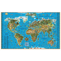 Карта мира настенная для детей 116х79см