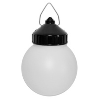 Светильник подвесной ЭРА Гранат полиэтилен IP44 E27 max 60Вт D150 шар белый