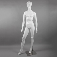 Манекен женский ростовой, скульптурный, цвет белый матовый, для магазина одежды LW-86(бел мат)