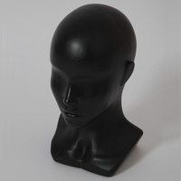 Манекен головы для шапок женский Г-201М(черн)