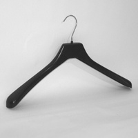 Вешалка плечики для рубашек, футболок, платьев и блузок пластиковая 440 мм, черная. S-44
