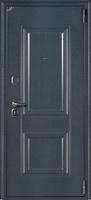 Входная дверь металлическая Кантата Букле серый / Белый матовый 860х2050