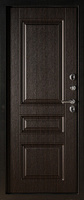 Входная дверь металлическая Винтер с терморазрывом Поларис Букле черный / Венге 860х2050