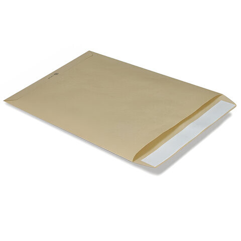 Конверт-пакет В4 плоский 250х353 мм до 140 листов крафт-бумага отрывная полоса 380090 КУРТ