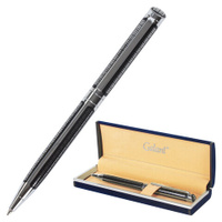 Ручка подарочная шариковая GALANT "Olympic Chrome", корпус хром с черным, хромированные детали, пишущий узел 0,7 мм, син
