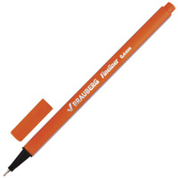 Ручка капиллярная линер BRAUBERG Aero ОРАНЖЕВАЯ трехгранная металлический наконечник линия письма 04 мм 142249