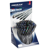 Ручка шариковая масляная PENSAN "My-Tech Colored", палитра классических цветов АССОРТИ, игольчатый узел 0,7 мм, линия 0,