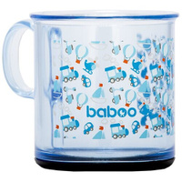 Чашка baboo с антискользящим дном Transport 8-401, прозрачный/голубой