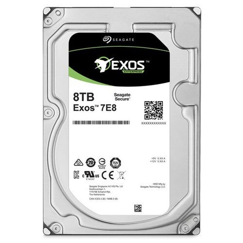 Жесткий диск Seagate Exos ST8000NM0055, 8ТБ, HDD, SATA III, 3.5"